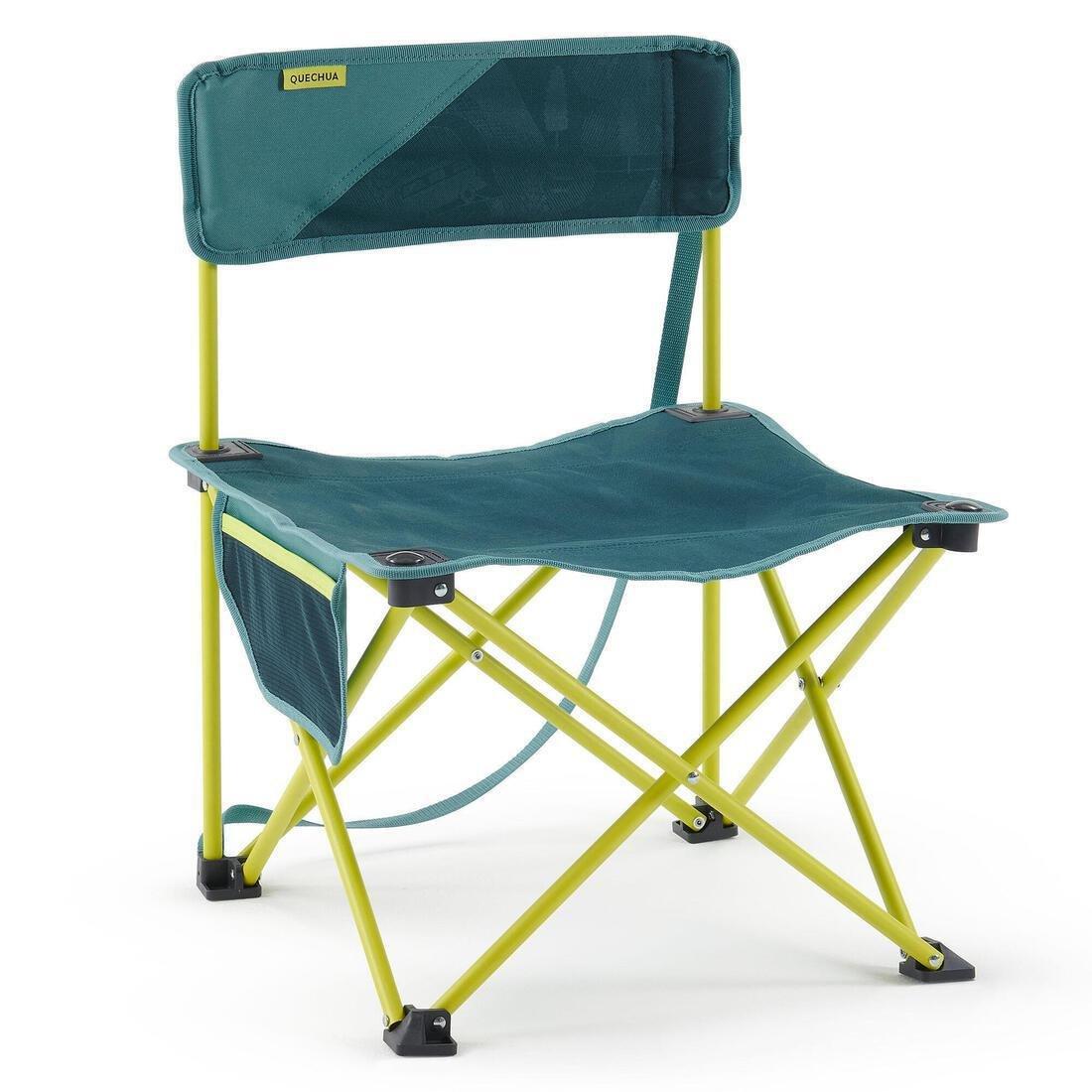 QUECHUA - Low Folding Camping Chair - Mh100, Blue