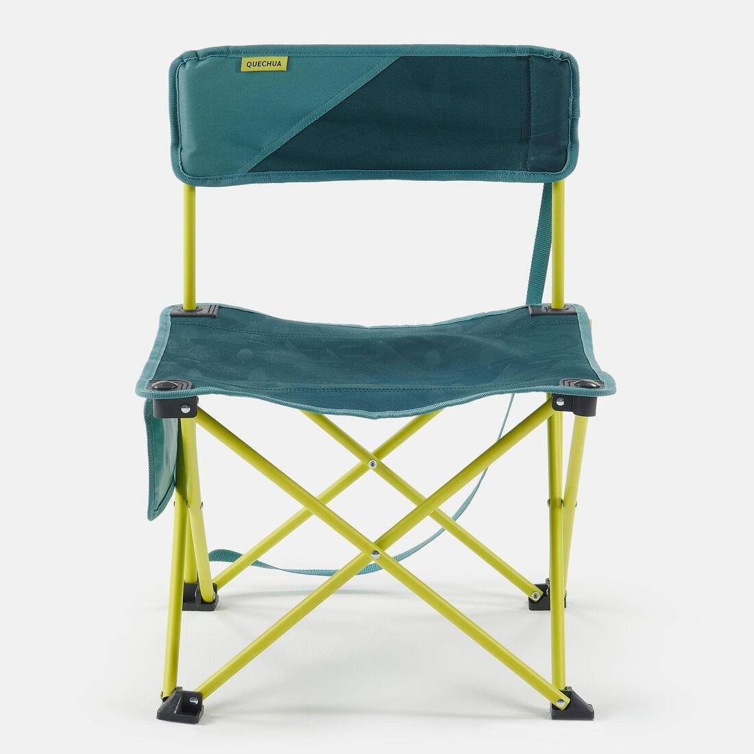 QUECHUA - Low Folding Camping Chair - Mh100, Blue