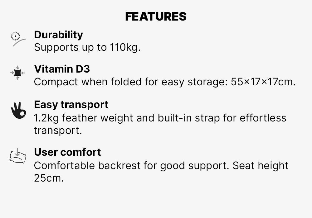 Low Folding Camping Chair - Mh100, Blue, No Color, medium