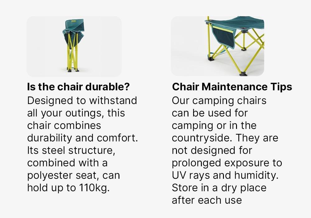 Low Folding Camping Chair - Mh100, Blue, No Color, large image number 17