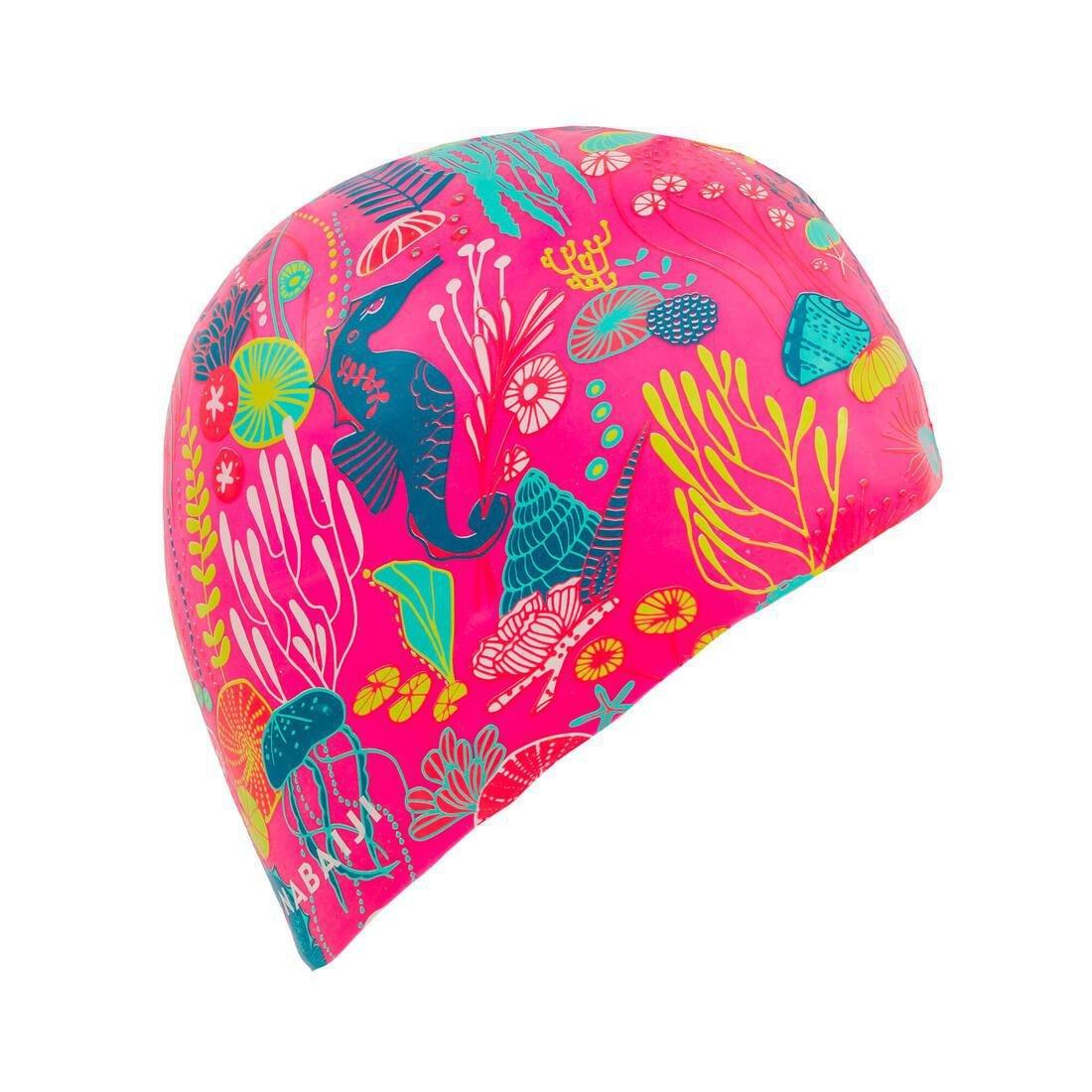 Silicone Australia Swim Cap, Fluo Pink, No Color, large image number 0