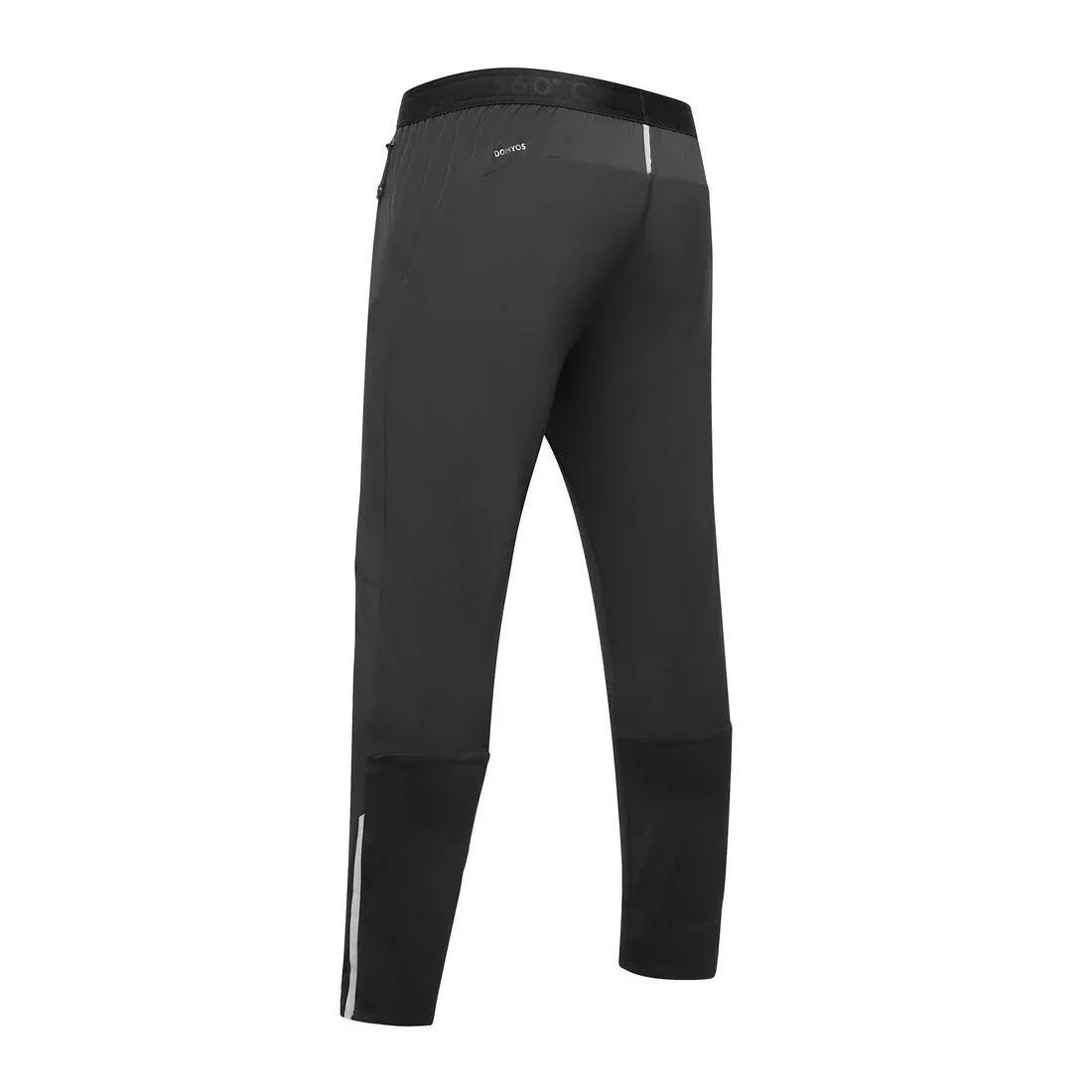 Men Breathable Slim-Fit Performance Fitness Bottoms, Black, , large image number 6