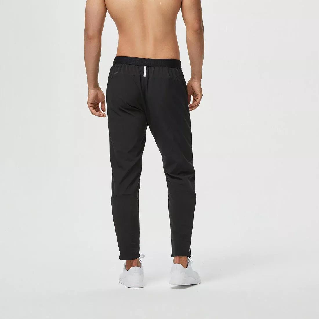 Men Breathable Slim-Fit Performance Fitness Bottoms, Black, , large image number 9