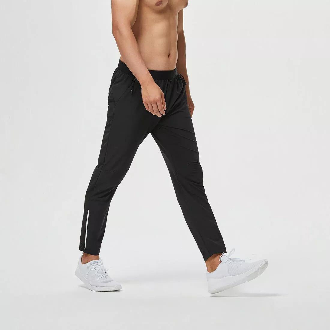 Men Breathable Slim-Fit Performance Fitness Bottoms, Black, , large image number 13