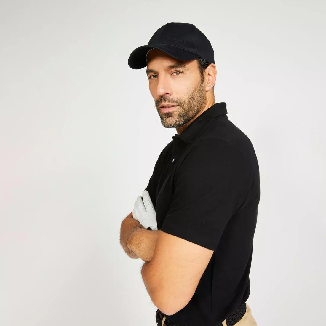 Men Golf 100% Cotton Short-Sleeved Polo Shirt - Mw100, Black, , large image number 1