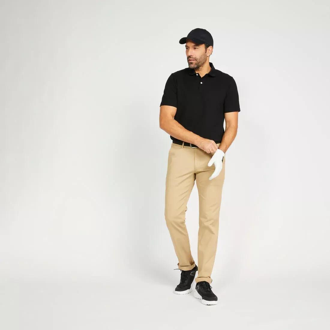 Men Golf 100% Cotton Short-Sleeved Polo Shirt - Mw100, Black, , large image number 2