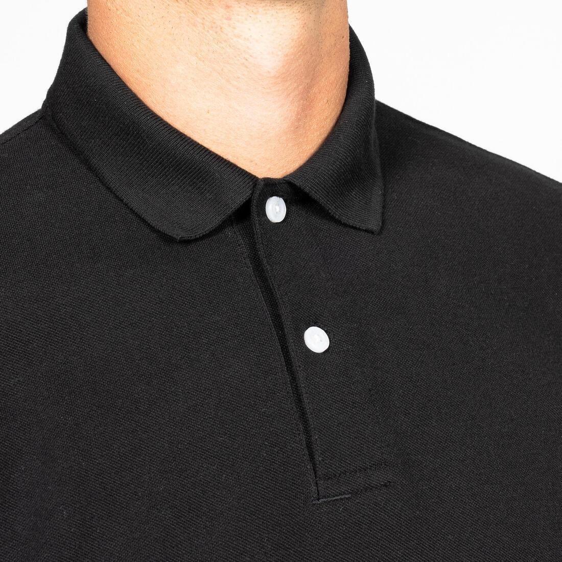 Men Golf 100% Cotton Short-Sleeved Polo Shirt - Mw100, Black, , large image number 3