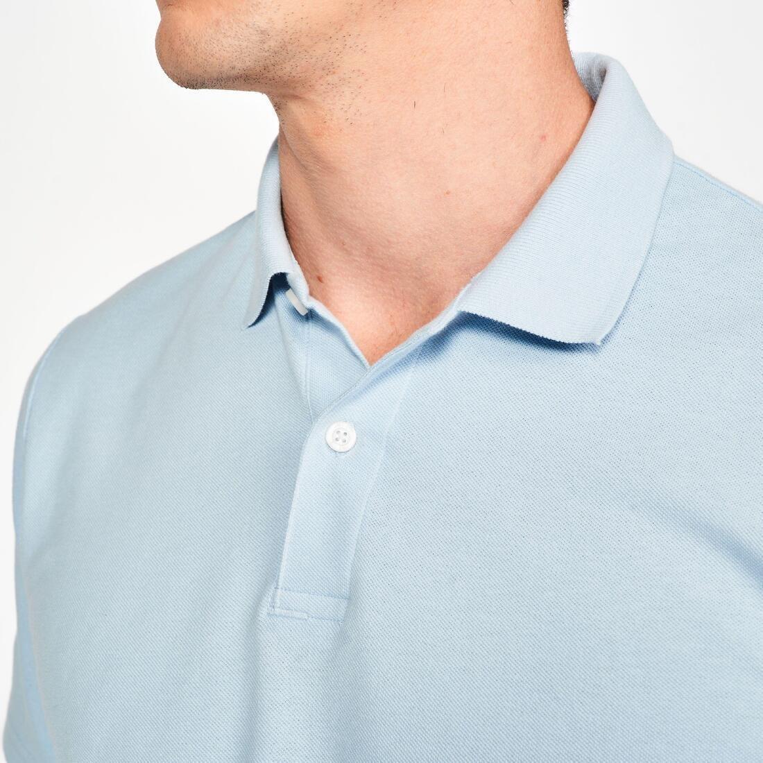 Men Golf Cotton Short Sleeve Polo Shirt - MW100, Grey, No Color, large image number 3