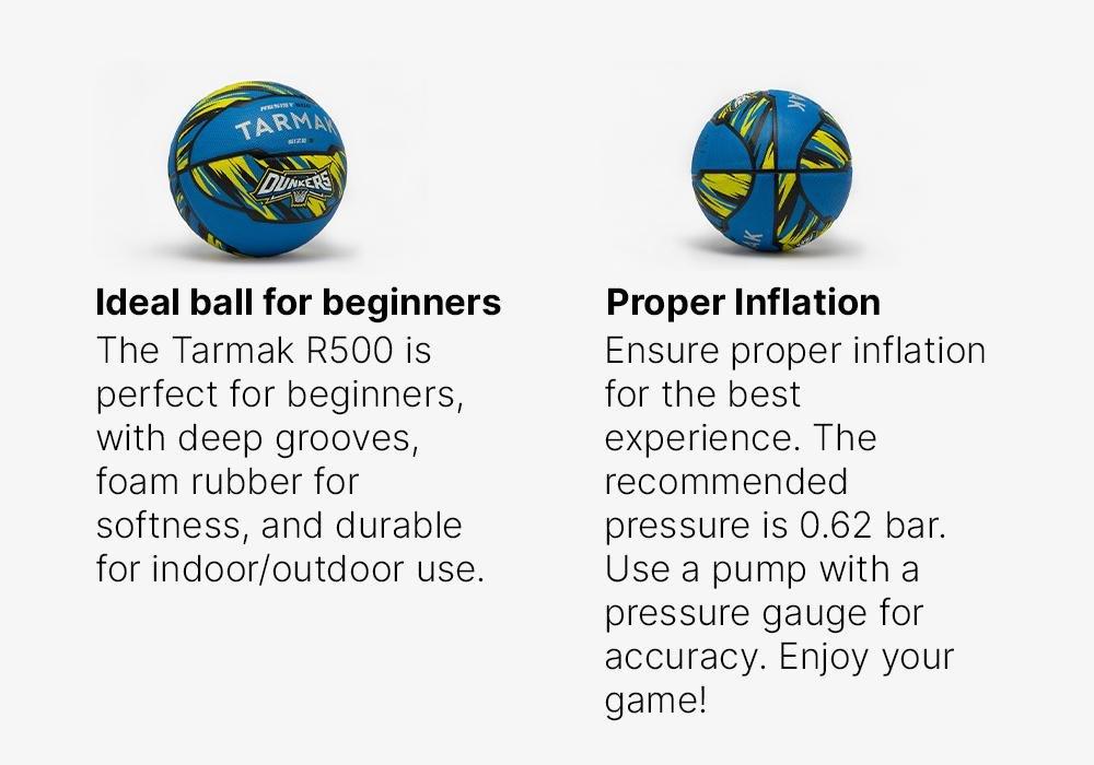 Kids' Beginner Basketball R500, Hydrangea Blue, No Color, medium