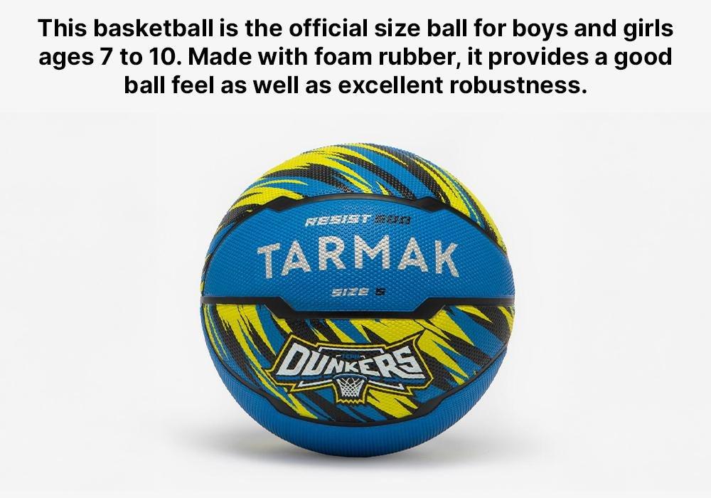 Kids' Beginner Basketball R500, Hydrangea Blue, No Color, large image number 19