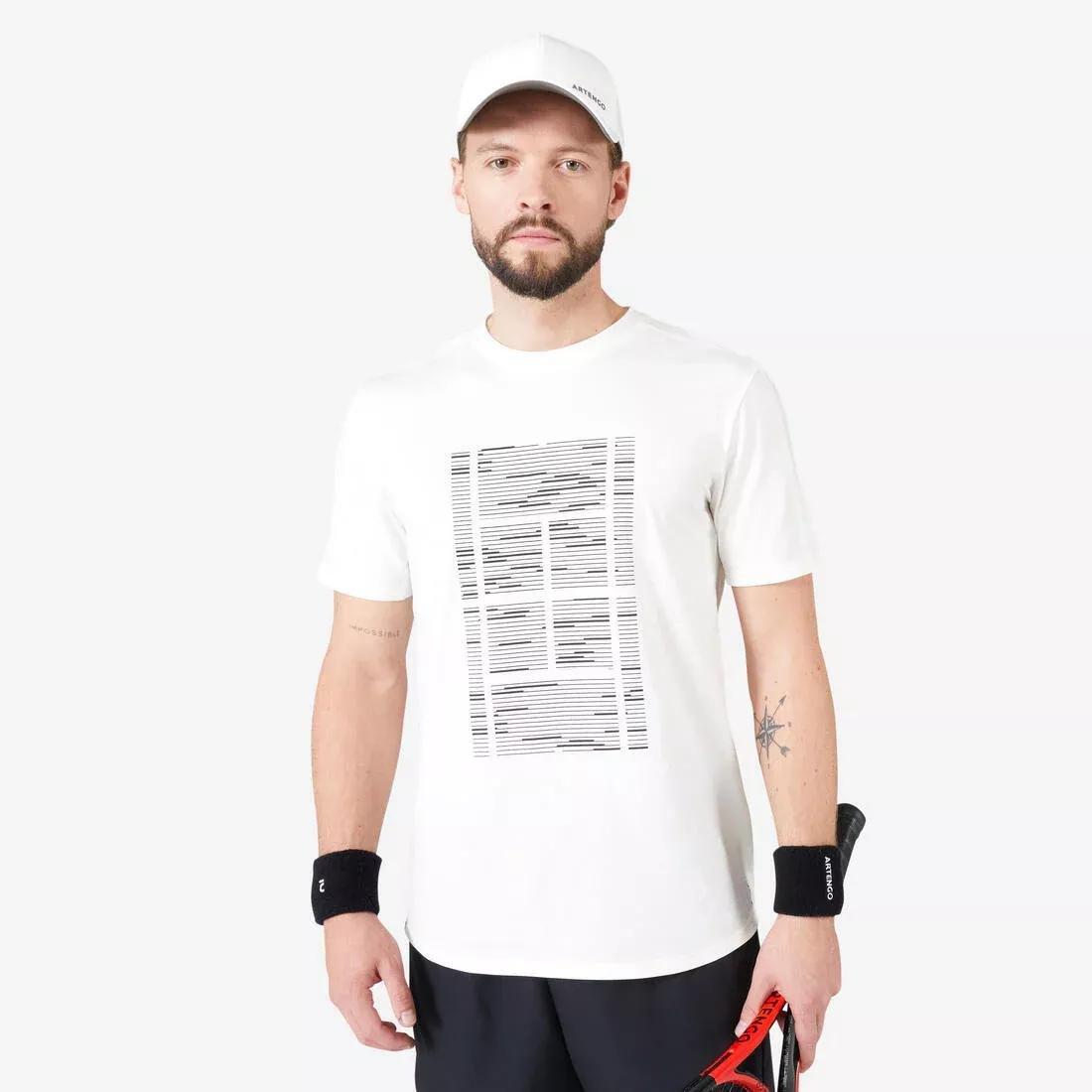 Men Tennis T-Shirt Tts Soft, Beige, , large image number 0