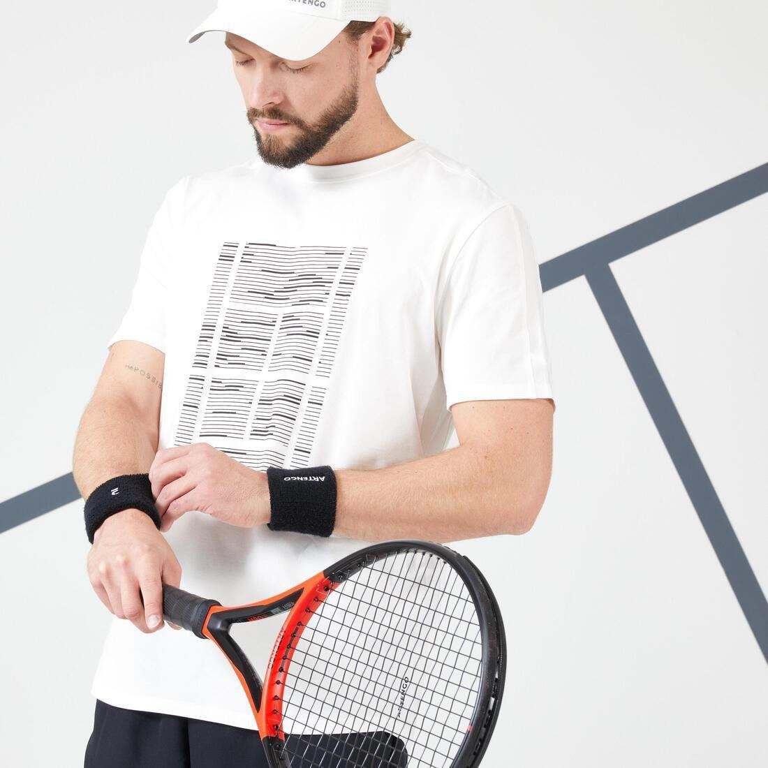 Men Tennis T-Shirt Tts Soft, Beige, No Color, large image number 13