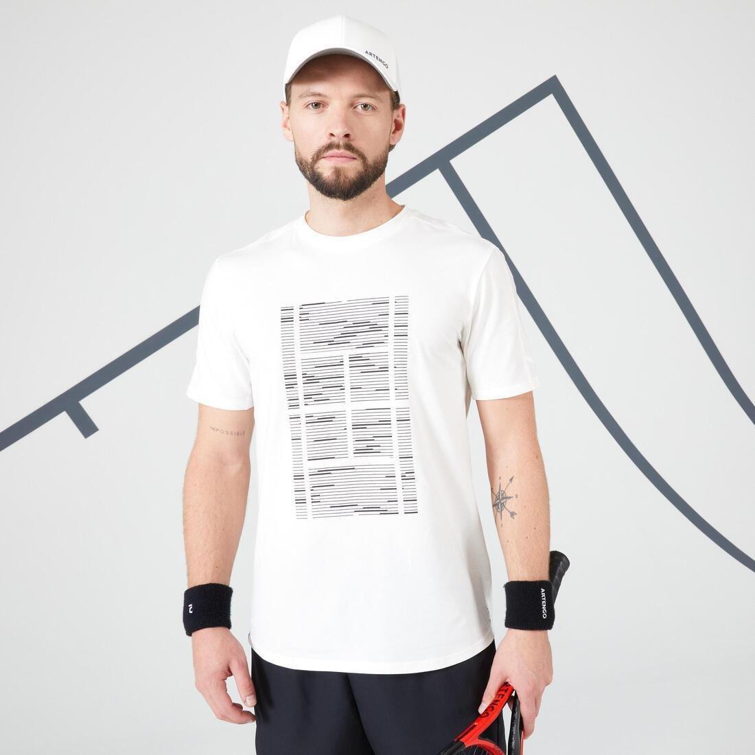 Men Tennis T-Shirt Tts Soft, Beige, No Color, large image number 14