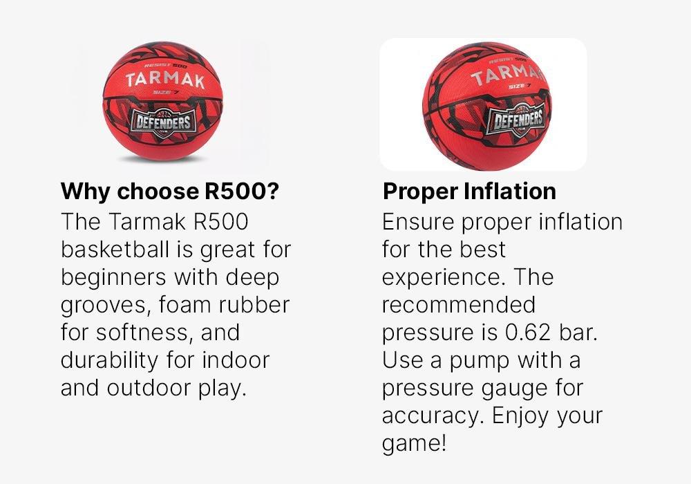 Men's Beginner Basketball R500, No Color, large image number 16