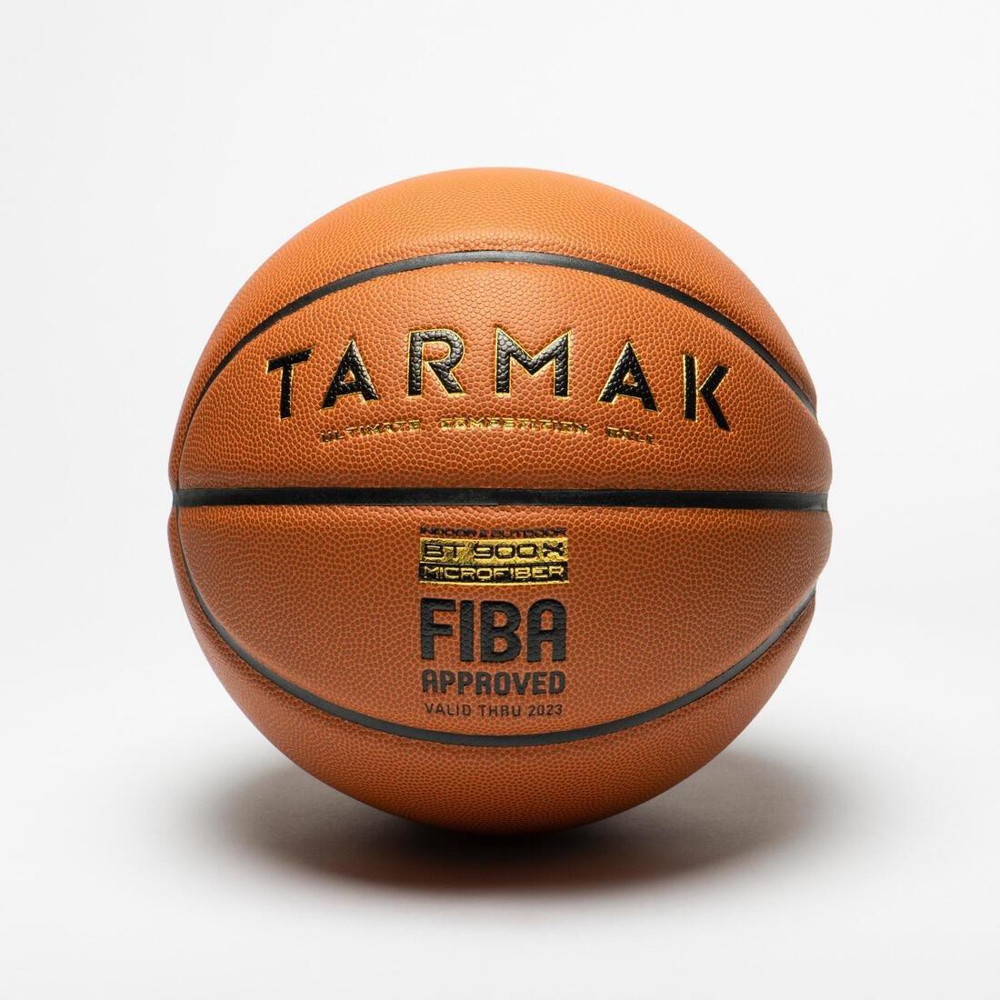 Size 7 Fiba Basketball Bt900 Grip, Orange, No Color, large image number 0
