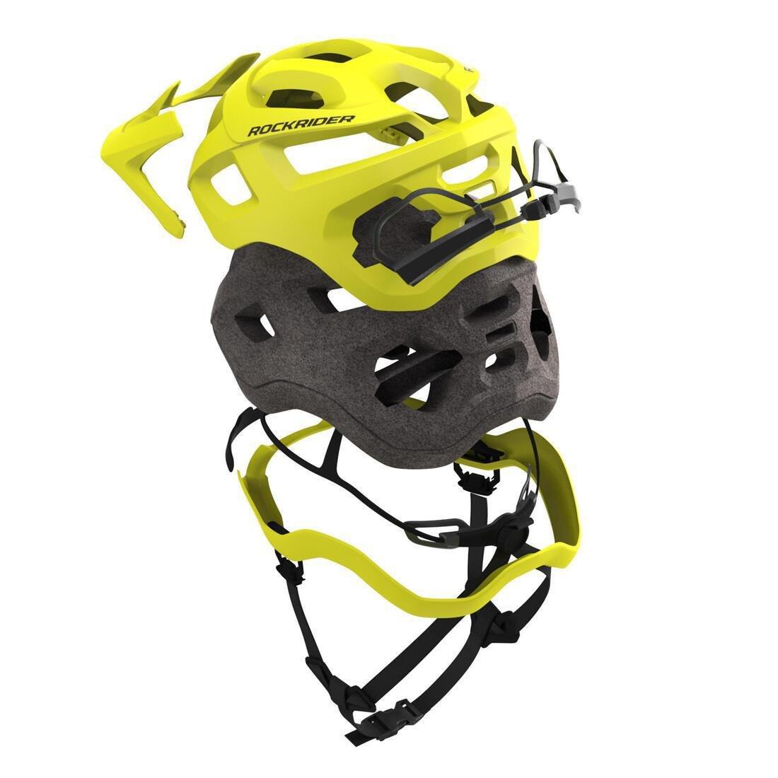 Mountain Bike Helmet St 500, Fluo Lime Yellow, , large image number 5