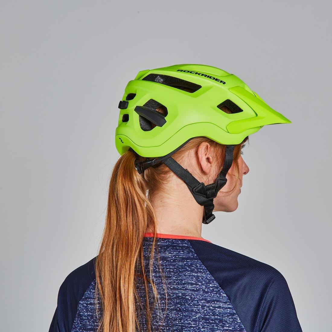 Mountain Bike Helmet St 500, Fluo Lime Yellow, , large image number 12