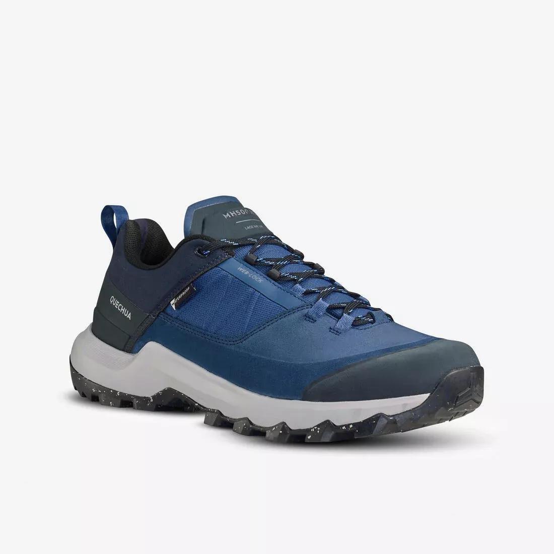 Men Waterproof Hiking Shoes - Mh500, Blue, , large image number 0