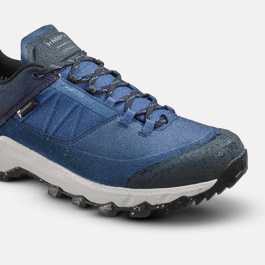 Men Waterproof Hiking Shoes - Mh500, Blue, , large image number 3