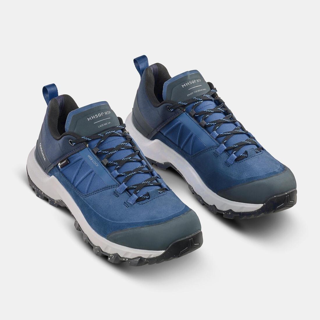 Men Waterproof Hiking Shoes - Mh500, Blue, , large image number 7