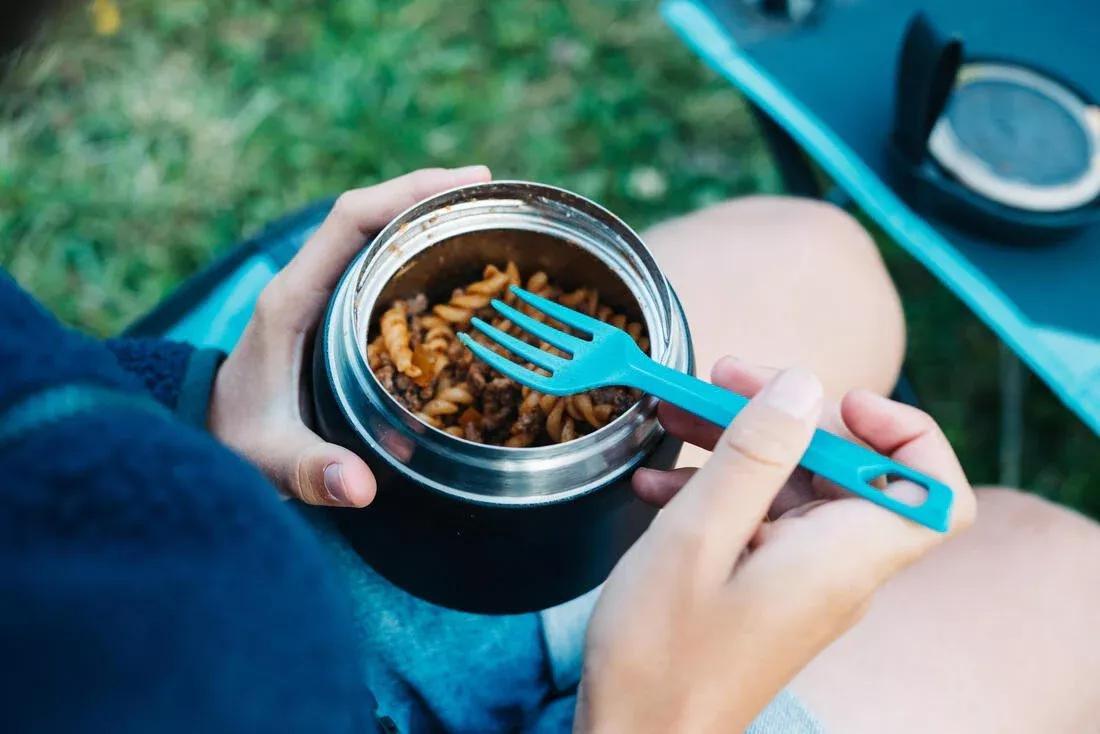 Stainless Steel Isothermal Food Box For Hiking - Mh500 0.5 L, Carbon Grey, No Color, large image number 11