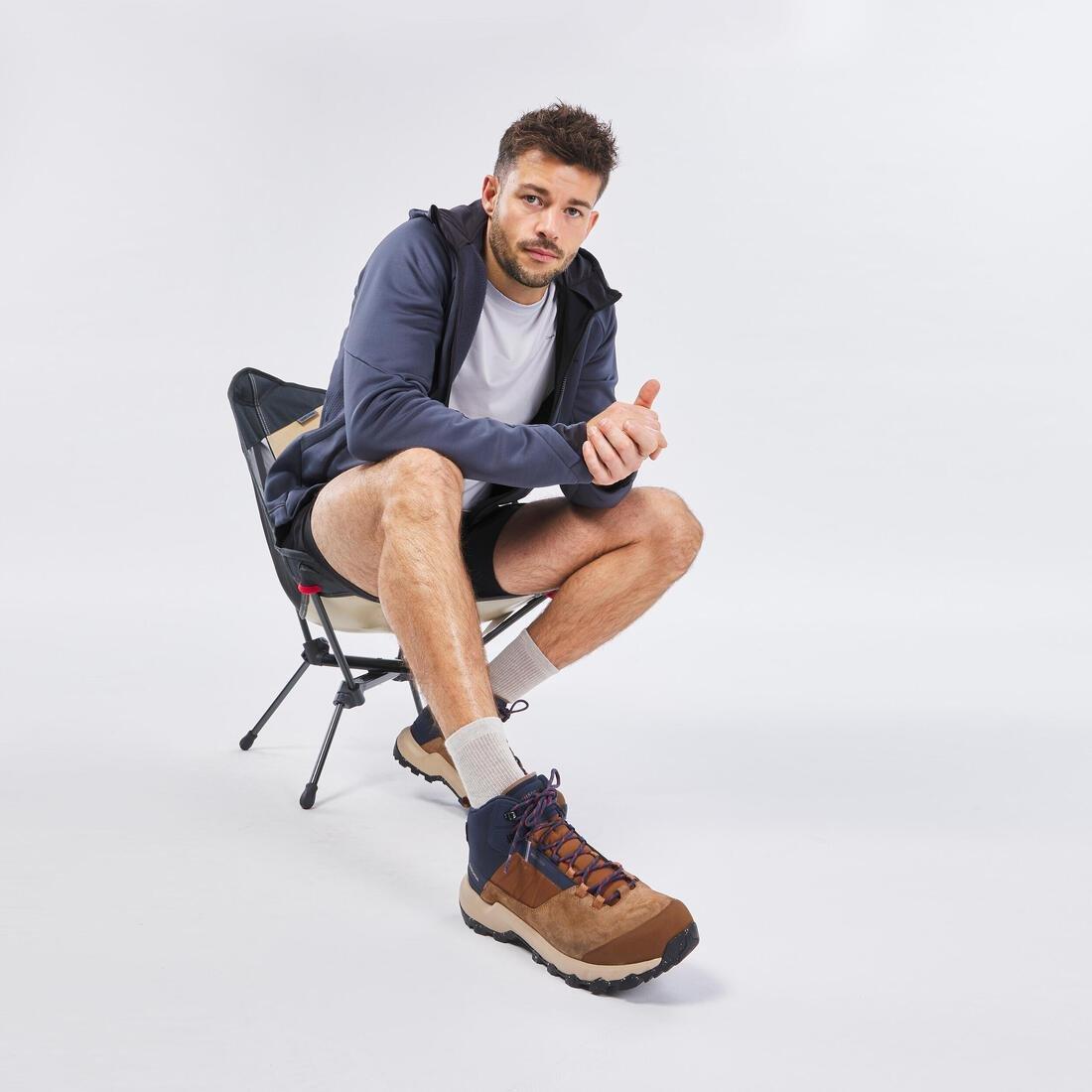 Men Waterproof Mountain Walking Shoes - Mh500 Mid, Multicolour, No Color, large image number 3