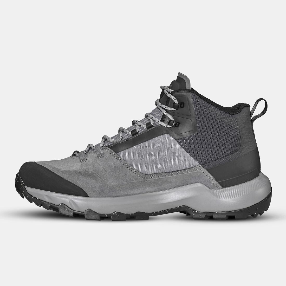 Men Waterproof Mountain Walking Shoes - Mh500 Mid, Grey, , large image number 7