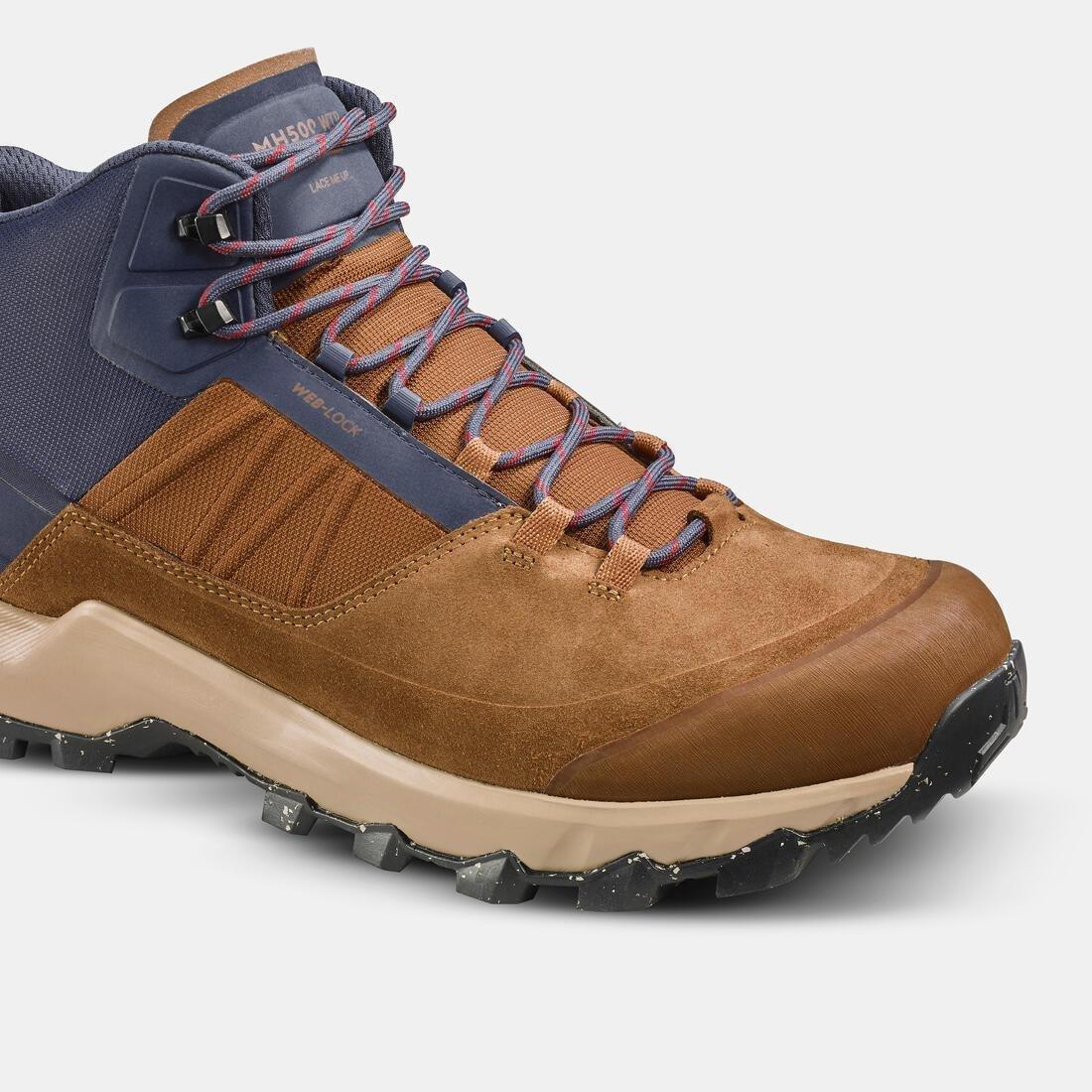 QUECHUA - Men Waterproof Mountain Walking Shoes - Mh500 Mid, Grey