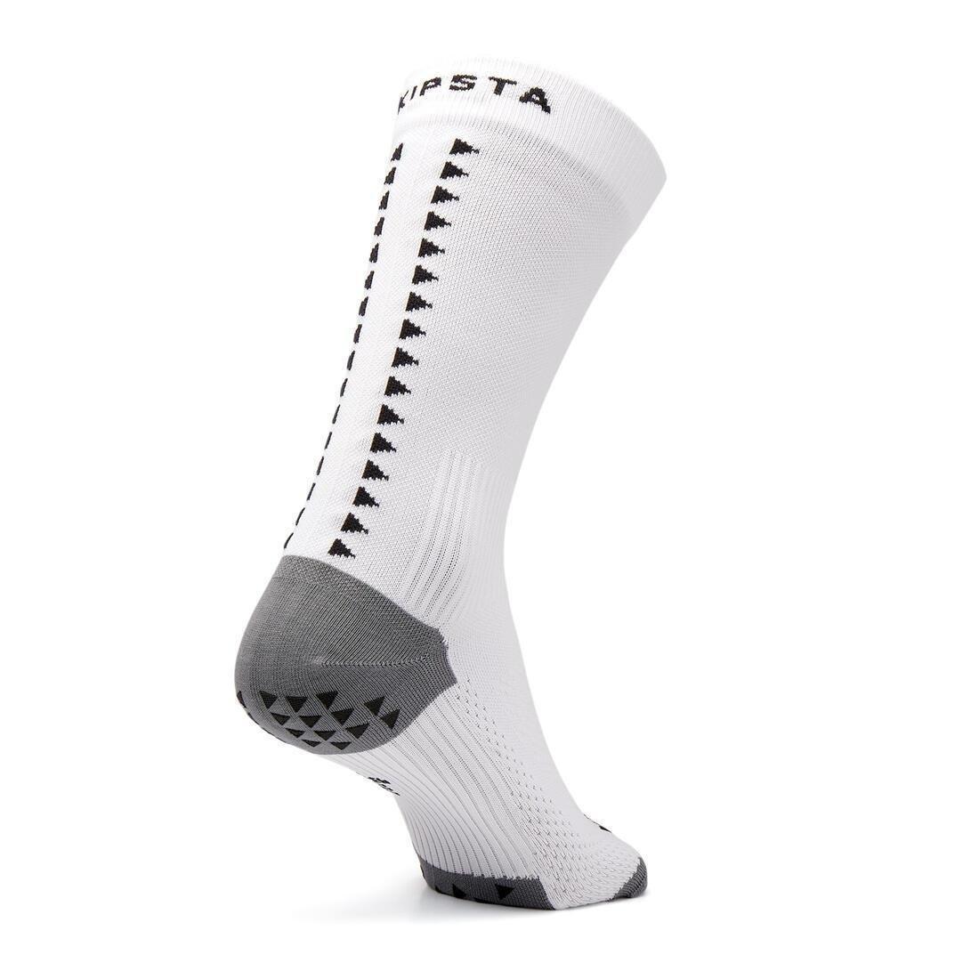 Adult Short Non-Slip Football Socks Viralto Mid, Black, , large image number 4