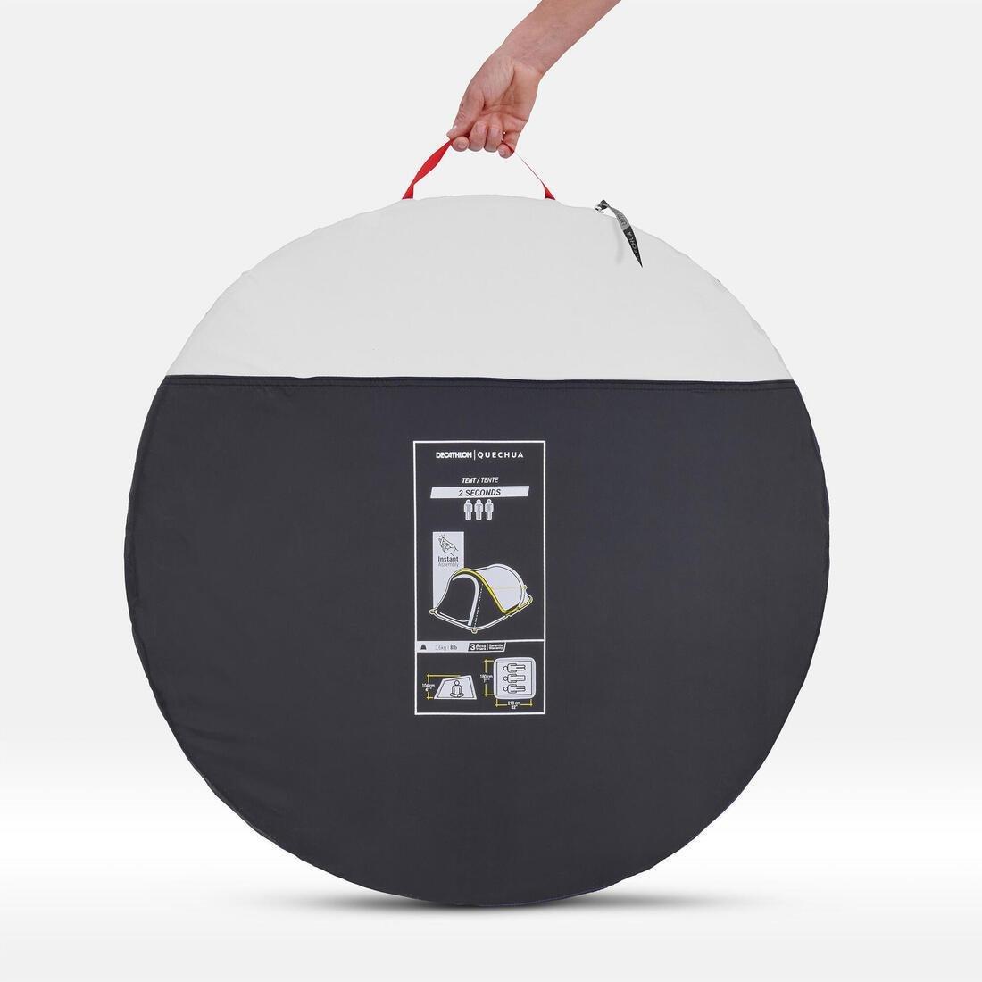 2 Seconds Easy Camping Tent, Sleeps 3, Black, No Color, large image number 13