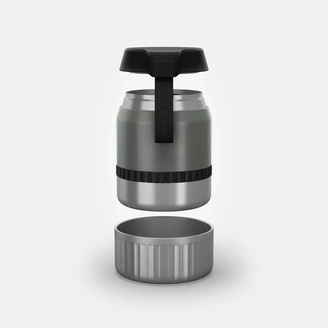 Stainless Steel Isothermal Food Box For Hiking Mh500 With Bowl, Sage Green, No Color, large image number 12