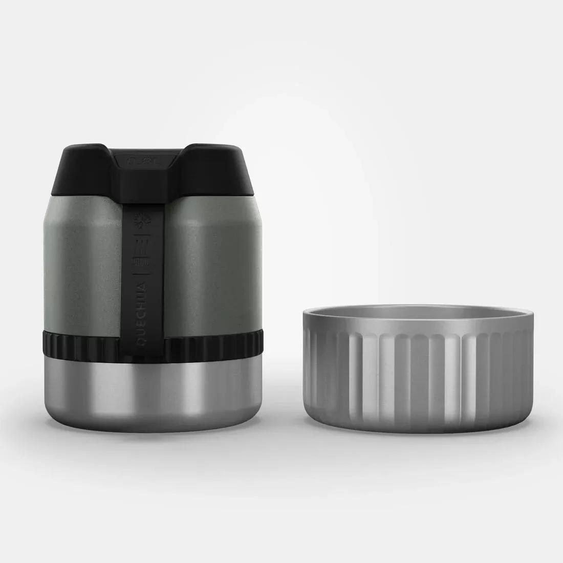 Stainless Steel Isothermal Food Box For Hiking Mh500 With Bowl, Sage Green, No Color, large image number 13