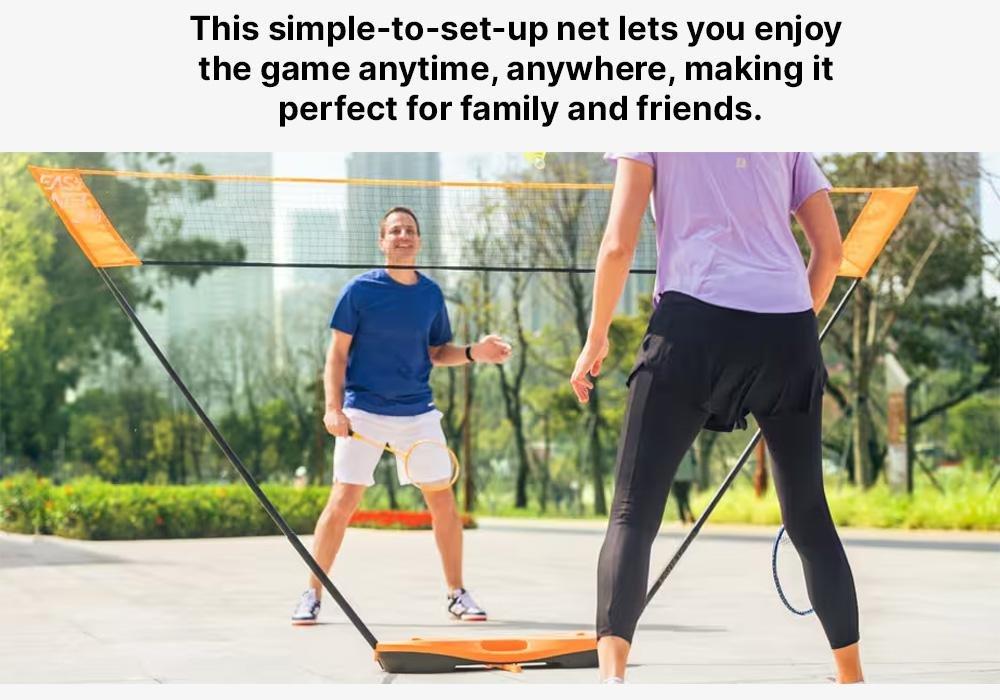 Badminton Easy Net Orange Pop, Fluo Pale Mango, No Color, large image number 18
