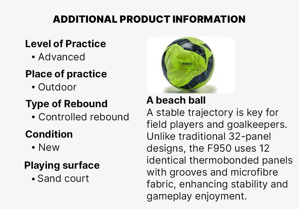 Thermobonded Size 5 Football Fifa Quality Pro F950, Yellow, No Color, large image number 6