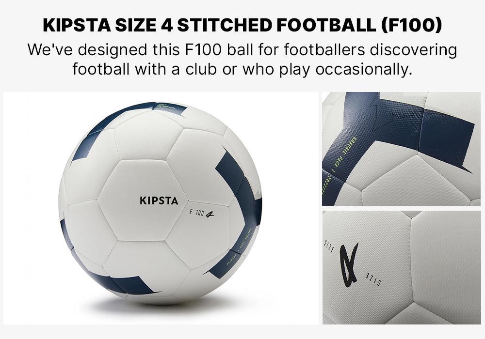 Machine-Stitched Football - F100 Size 5, White, No Color, large image number 18