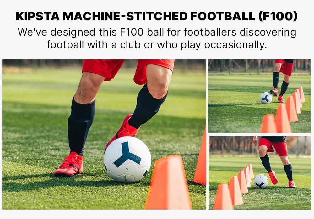 Machine-Stitched Football - F100 Size 5, White, No Color, large image number 17