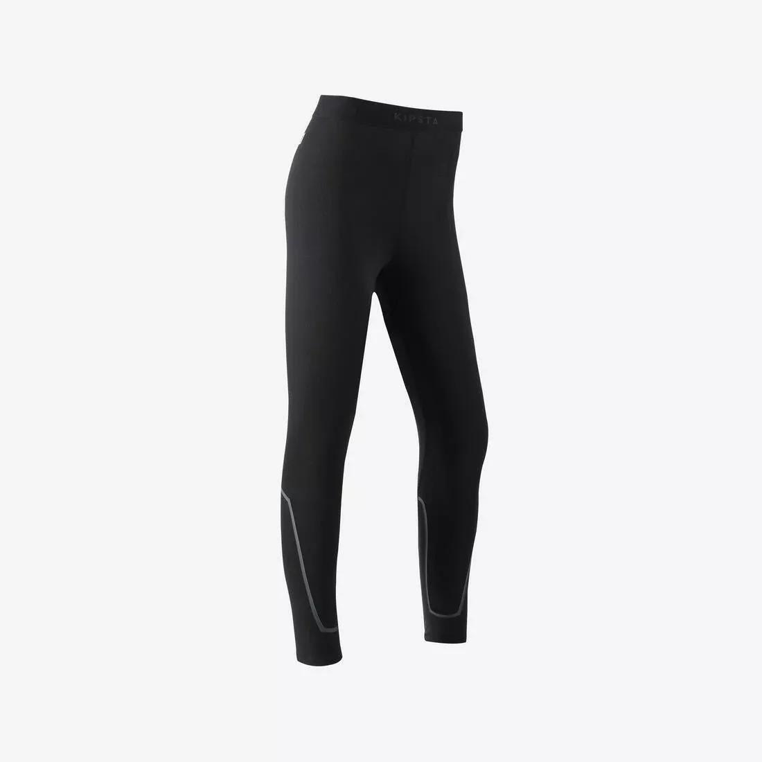 Kids Girls Thermal Tights - Keepconfort 100, Black, , large image number 0