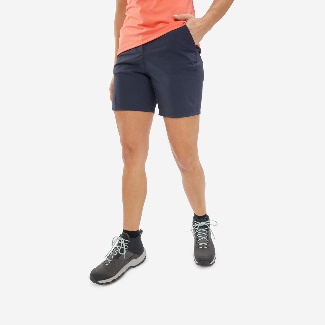 Women Mountain Walking Shorts - Mh100, Blue, , large image number 5