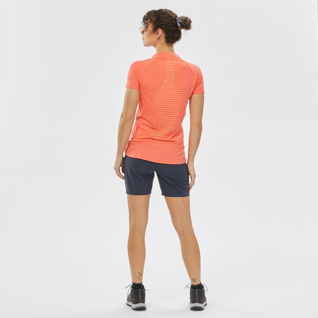 Women Mountain Walking Shorts - Mh100, Blue, , large image number 13