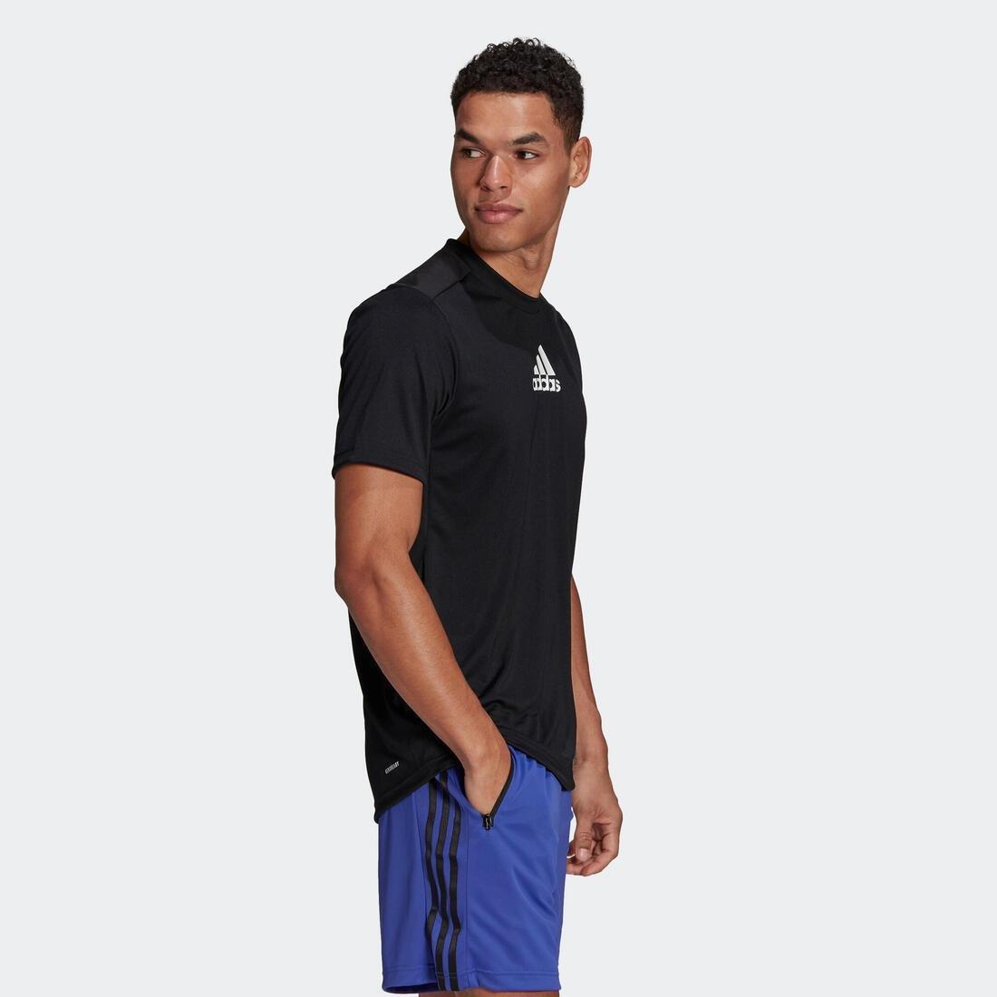 3-Stripes Fitness T-Shirt, Black, , large image number 0