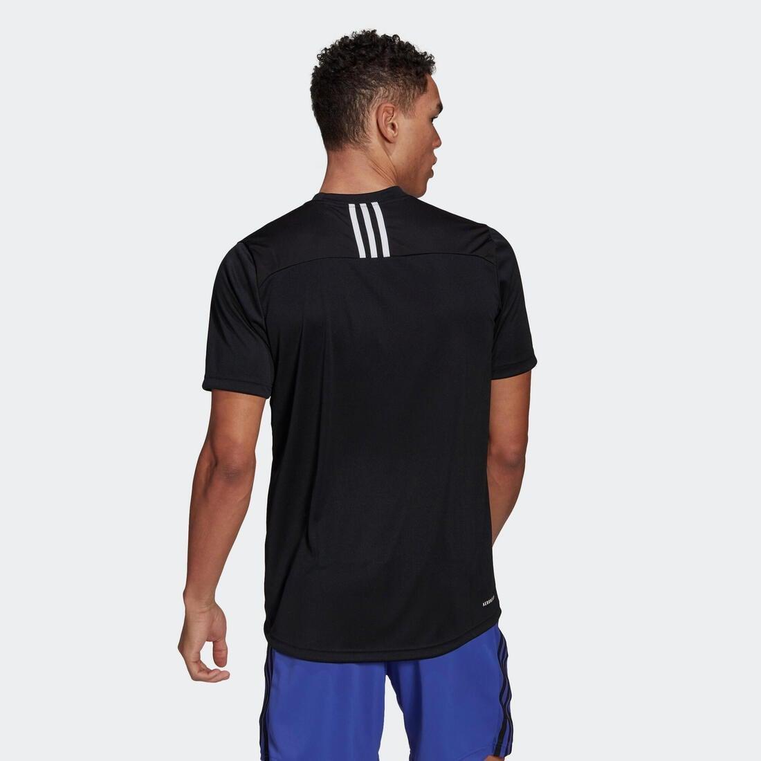 3-Stripes Fitness T-Shirt, Black, , large image number 2