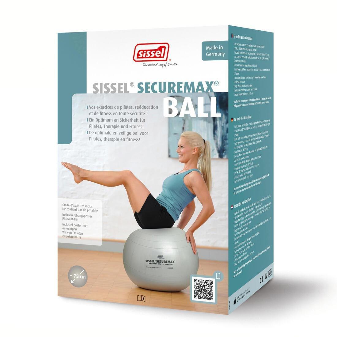Gym Ball Secure Max Fitness, Pink, No Color, large image number 1