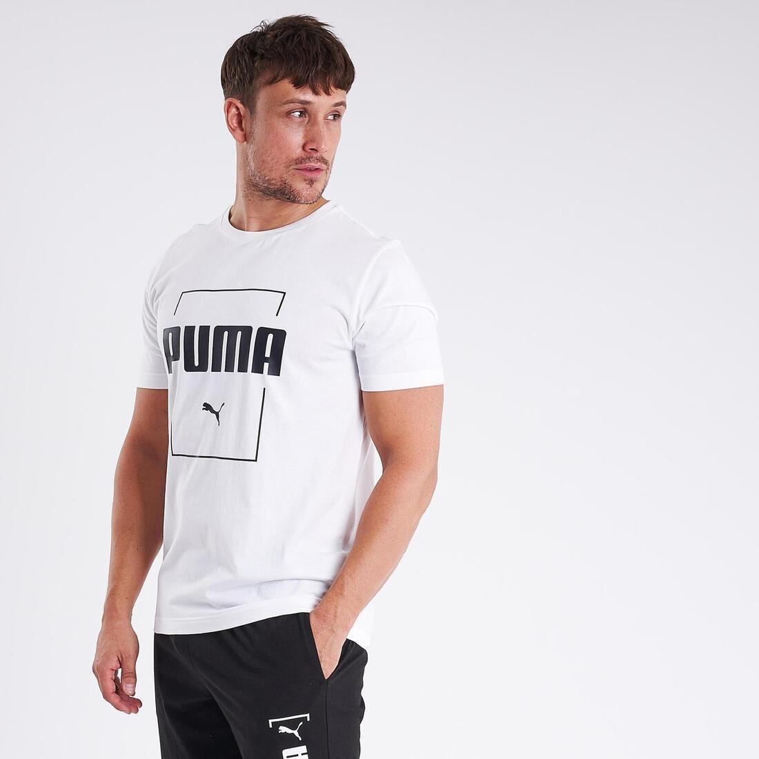 Men Crew Neck Cotton T-Shirt, White, , large image number 0