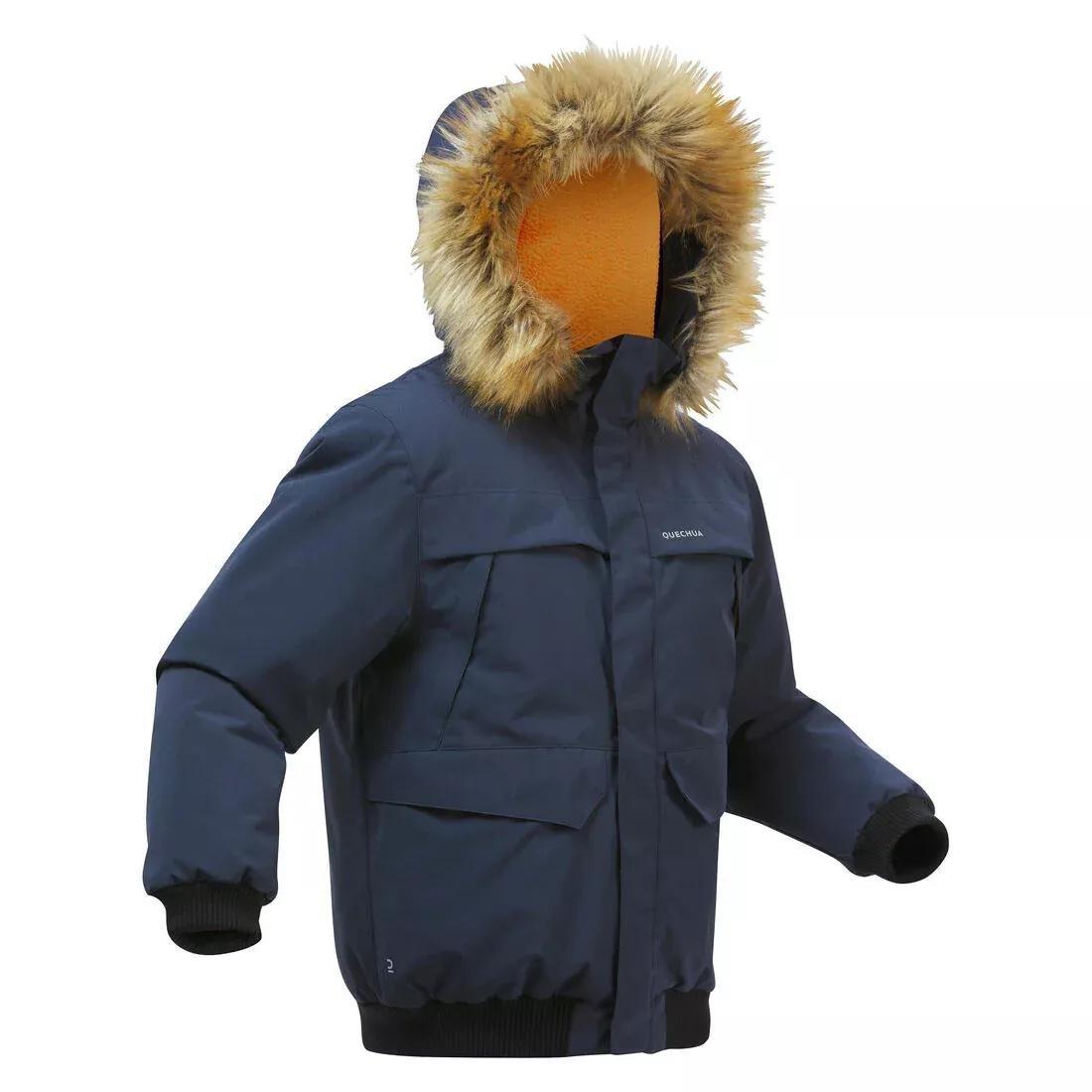 Kids Warm And Waterproof Hiking Jacket - Sh100 7-15 Years, Blue, , large image number 0