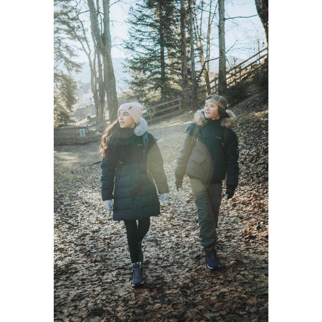 Kids Warm And Waterproof Hiking Jacket - Sh100 7-15 Years, Blue, No Color, medium