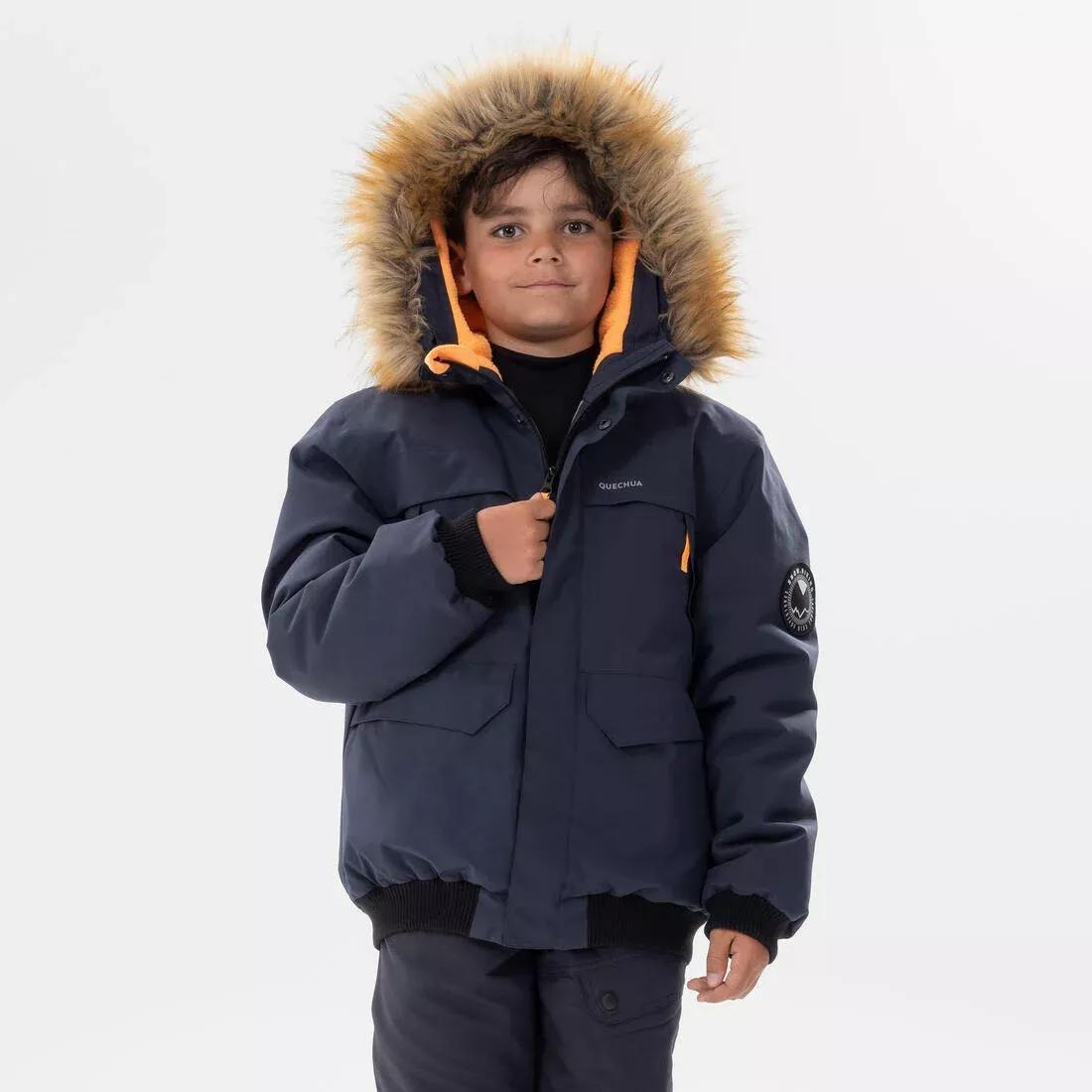 Kids Warm And Waterproof Hiking Jacket - Sh100 7-15 Years, Blue, , large image number 3