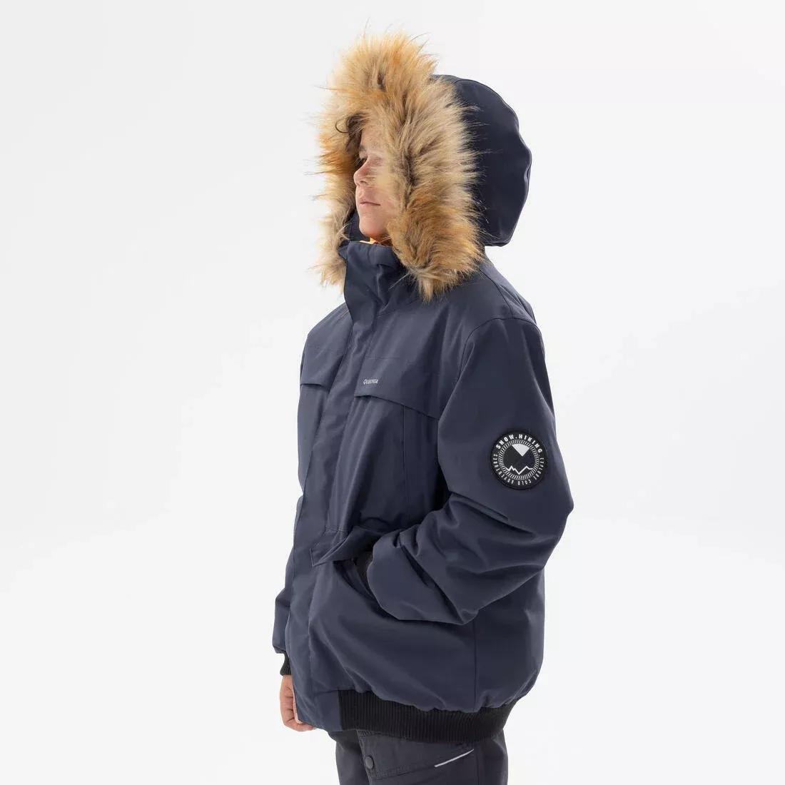 Kids Warm And Waterproof Hiking Jacket - Sh100 7-15 Years, Blue, , large image number 5