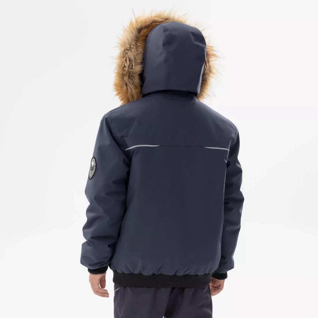 Kids Warm And Waterproof Hiking Jacket - Sh100 7-15 Years, Blue, , large image number 6