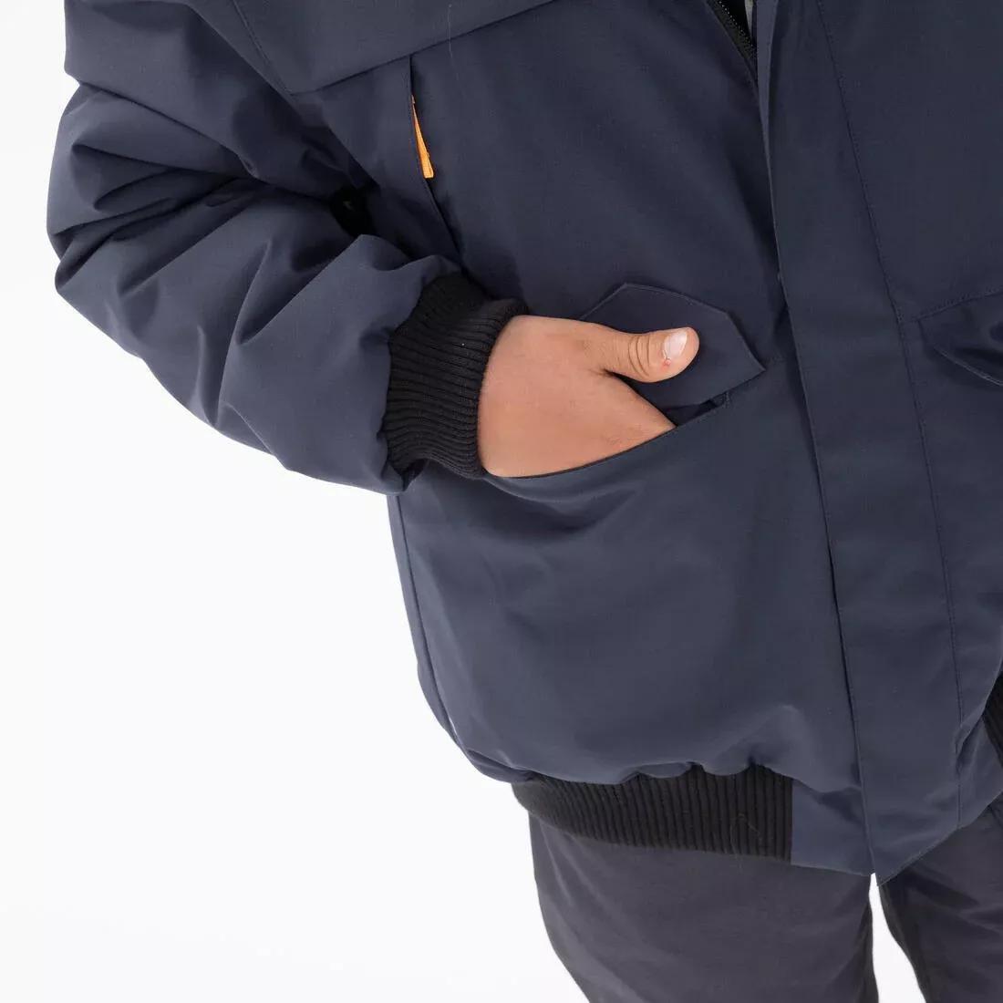 Kids Warm And Waterproof Hiking Jacket - Sh100 7-15 Years, Blue, , large image number 7