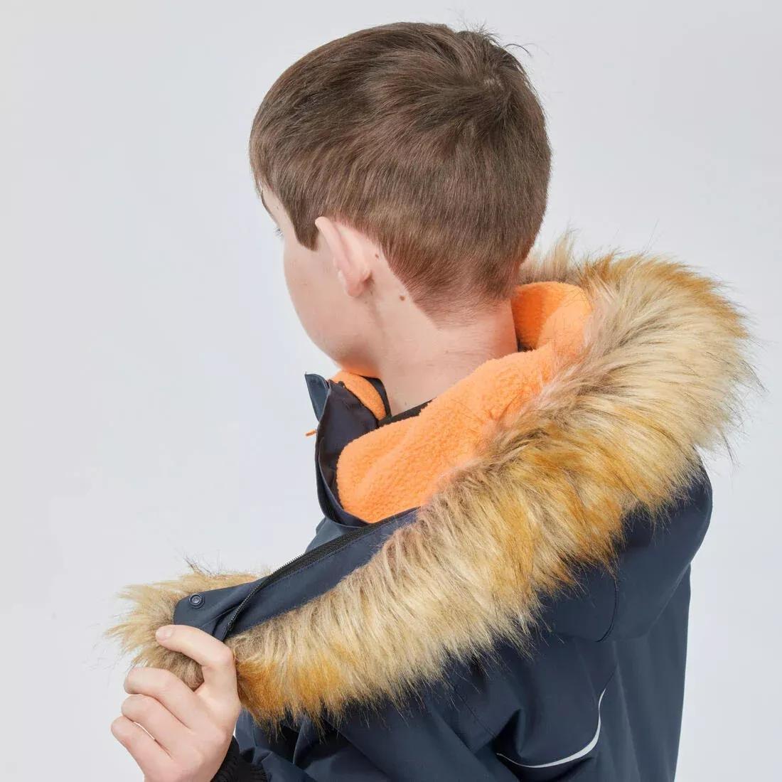 Kids Warm And Waterproof Hiking Jacket - Sh100 7-15 Years, Blue, , large image number 12